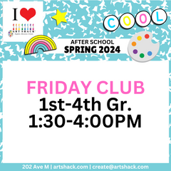 Part 3: FRIDAY CLUB 5 sessions | 1st-4th Gr. | SPRING 2024 | Foundations in Abstract Art