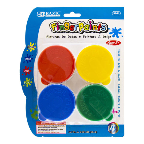 Finger Paint Assorted Color 40ml (4/Pack): 24