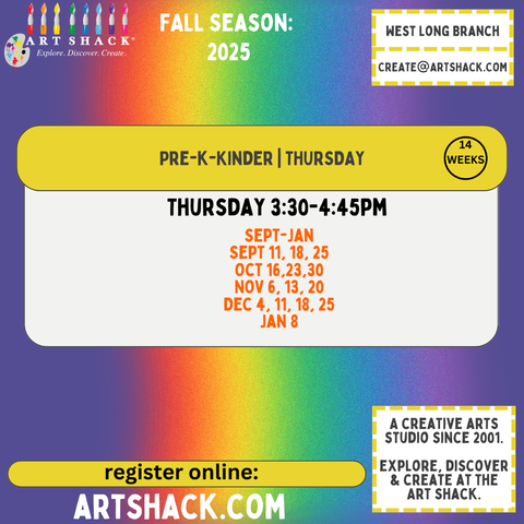THURSDAY | FULL 14 WEEKS | Literature & Art | PreK-Kinder | 3:30-4:45pm | FALL 2025