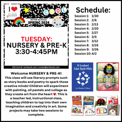 TUESDAY NURSERY- PRE-K- Kinder Spring 2024