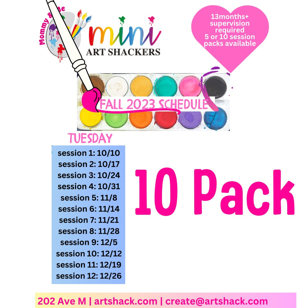 10 PACK Mini Art Shackers| TUESDAY 12-1pm