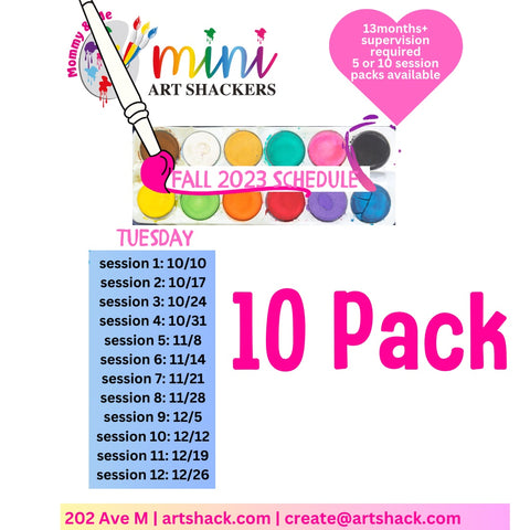10 PACK Mini Art Shackers| TUESDAY 12-1pm
