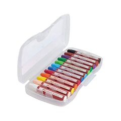 12 Oil Pastels in Storage Case for Kids