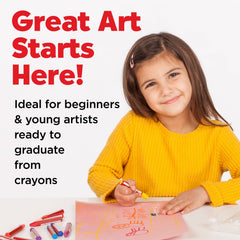 12 Oil Pastels in Storage Case for Kids