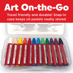 12 Oil Pastels in Storage Case for Kids