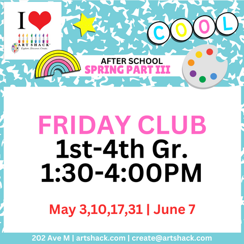 Part 3: FRIDAY CLUB 1st-4th Gr. | SPRING 2024 | Foundations in Abstract Art