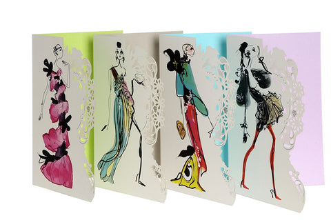 CL Box Set Laser Lace Cut Lady Stationary