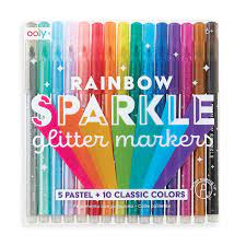 Ooly Rainbow Sparkle Glitter Markers (15 pc)