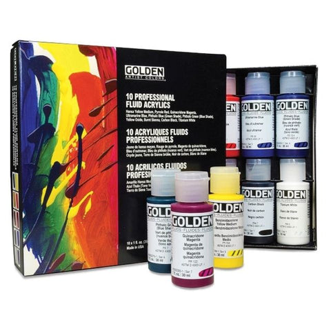 Golden Fluid Acrylics set of 10