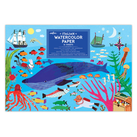 Eeboo Italian Watercolor Pad Under the Sea
